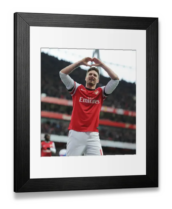 Framed Print : Olivier Giroud's Hat-Trick: Arsenal's Victory Over Reading in the 2012-13 Premier League Framed Print : Olivier Giroud's Hat-Trick: Arsenal's Victory Over Reading in the 2012-13 Premier League