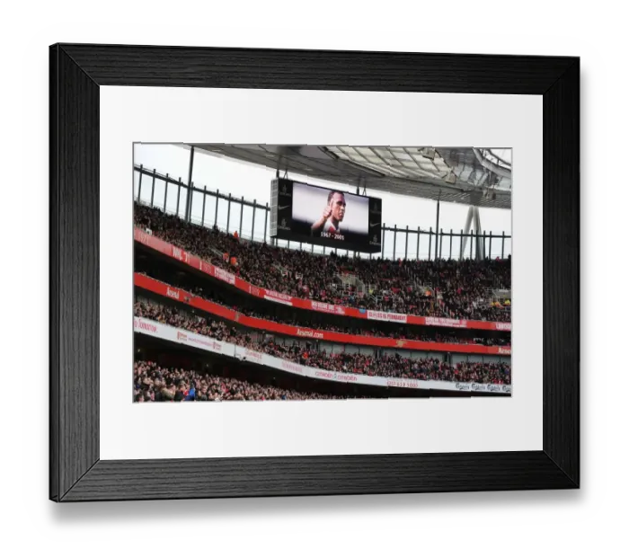 Framed Print : Arsenal Fans Honor Late Legend David Rocastle During Match Against Reading Framed Print : Arsenal Fans Honor Late Legend David Rocastle During Match Against Reading