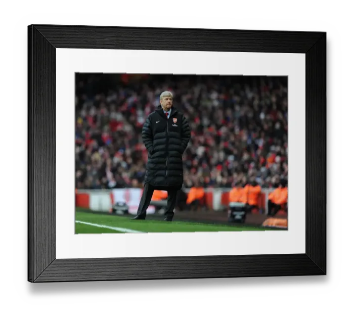 Framed Print : Arsene Wenger Leads Arsenal Against Reading in Premier League (2013)