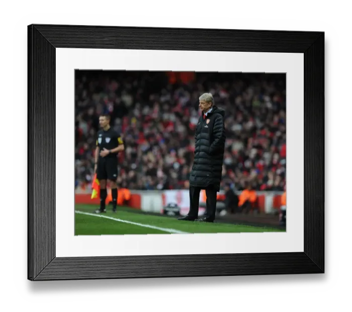 Framed Print : Arsene Wenger Leads Arsenal Against Reading in the Premier League (2013)