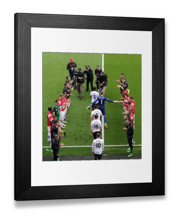 Framed Print : Manchester United Celebrates Premier League Title with Arsenal's Guard of Honor Framed Print : Manchester United Celebrates Premier League Title with Arsenal's Guard of Honor