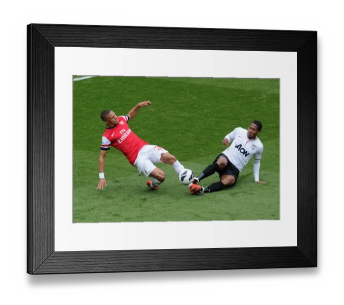 Framed Print : Arsenal vs Manchester United: Kieran Gibbs Fouls by Antonio Valencia (2013) Framed Print : Arsenal vs Manchester United: Kieran Gibbs Fouls by Antonio Valencia (2013)