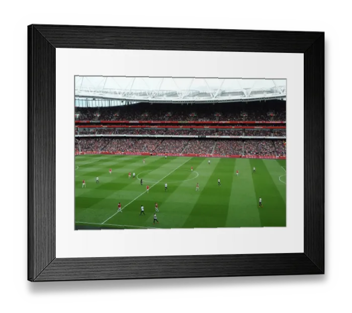 Framed Print : A message to China supporting them after the recent earthquake on the ad Boards. Arsenal 1
