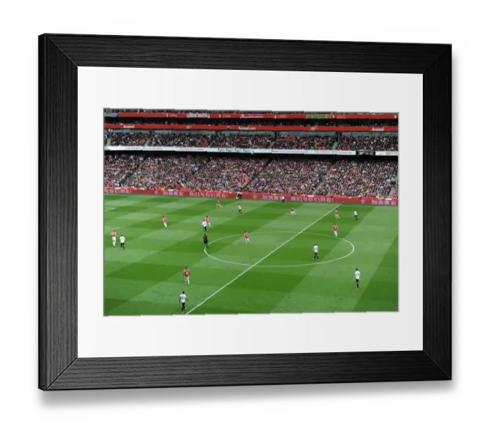 Framed Print : Unity in Football: Arsenal Stands with China Amidst Earthquake Tragedy (Arsenal vs. Manchester United, 28 / 4 / 13)