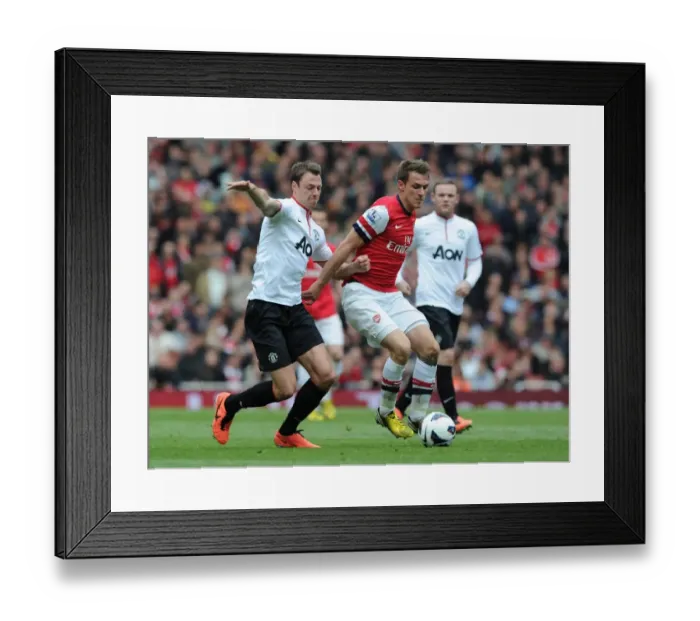 Framed Print : Clash at the Emirates: Ramsey vs. Evans, Arsenal vs. Manchester United (2012-13)
