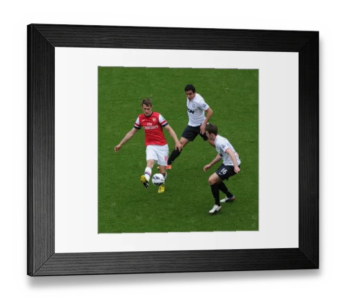 Framed Print : Intense Rivalry: Ramsey vs. Rafael & Carrick - Arsenal vs. Manchester United (2012-13)