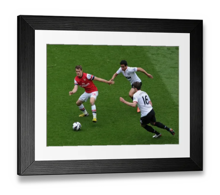 Framed Print : Intense Rivalry: Ramsey Under Pressure - Arsenal vs Manchester United (2012-13): Ramsey vs Rafael & Carrick Framed Print : Intense Rivalry: Ramsey Under Pressure - Arsenal vs Manchester United (2012-13): Ramsey vs Rafael & Carrick