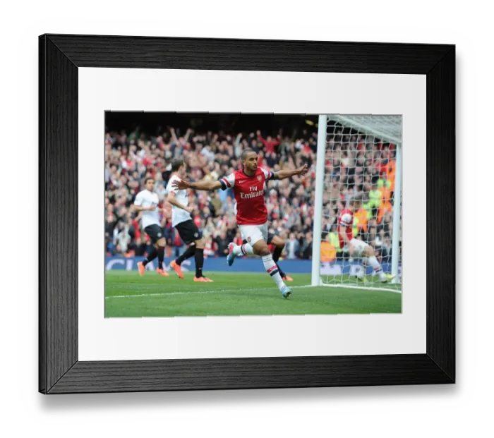 Framed Print : Theo Walcott's Thrilling Goal: Arsenal vs. Manchester United, Premier League 2012-13