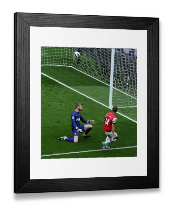 Framed Print : Theo Walcott's Stunning Goal: Arsenal's Triumph Over Manchester United and David De Gea (2012-13) Framed Print : Theo Walcott's Stunning Goal: Arsenal's Triumph Over Manchester United and David De Gea (2012-13)