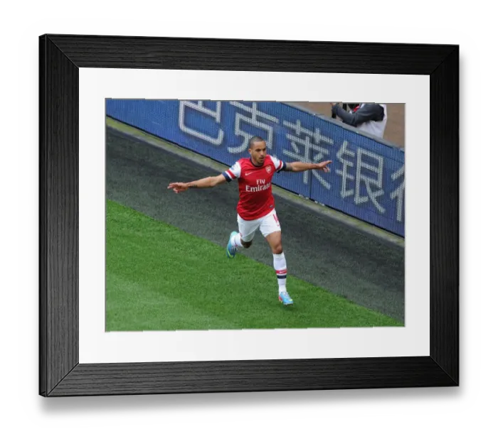 Framed Print : Theo Walcott's Thrilling Goal: Arsenal vs. Manchester United, Premier League 2012-13 Framed Print : Theo Walcott's Thrilling Goal: Arsenal vs. Manchester United, Premier League 2012-13