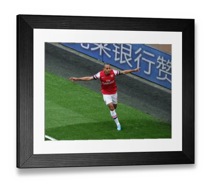Framed Print : Theo Walcott's Thrilling Goal: Arsenal's Victory over Manchester United, Premier League 2012-13 Framed Print : Theo Walcott's Thrilling Goal: Arsenal's Victory over Manchester United, Premier League 2012-13
