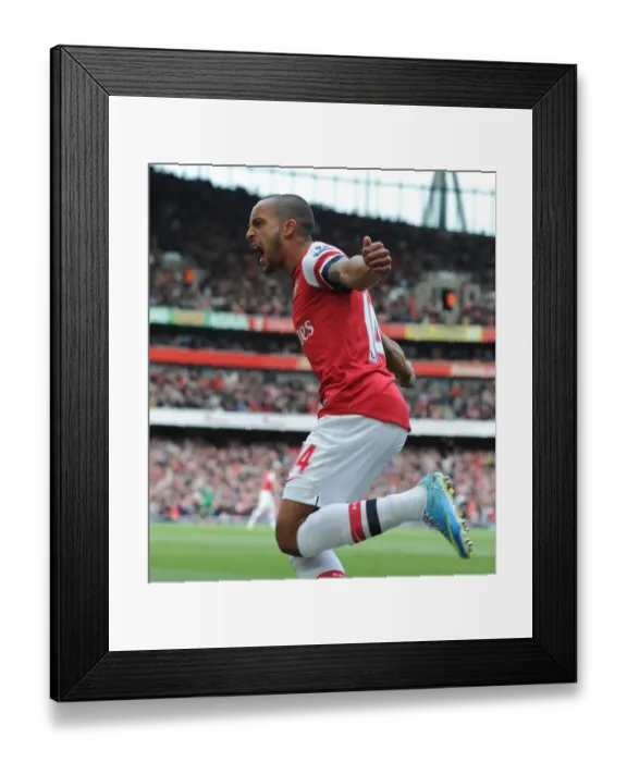 Framed Print : Theo Walcott's Thrilling Goal: Arsenal's Victory Over Manchester United, Premier League 2012-13 - A Iconic Moment in Arsenal Football Club History Framed Print : Theo Walcott's Thrilling Goal: Arsenal's Victory Over Manchester United, Premier League 2012-13 - A Iconic Moment in Arsenal Football Club History