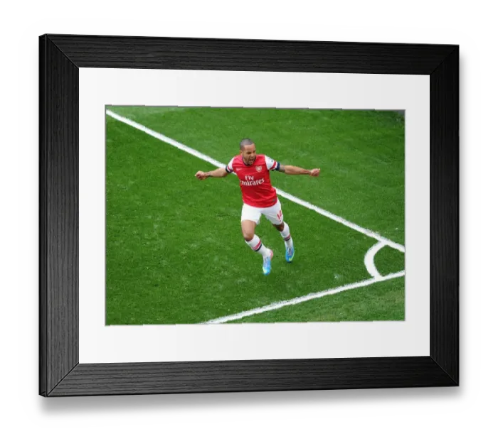 Framed Print : Theo Walcott's Thrilling Goal: Arsenal's Victory Over Manchester United, Premier League 2012-13