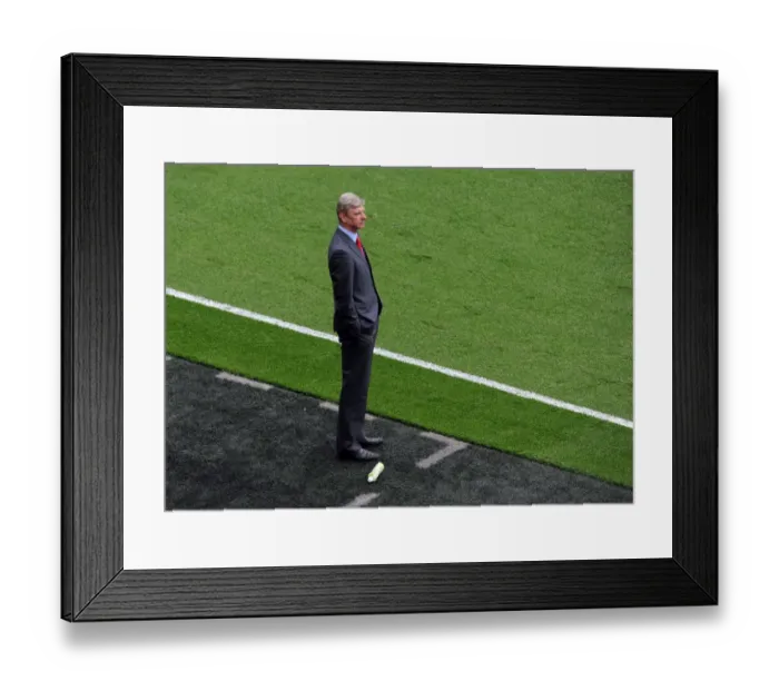 Framed Print : Arsene Wenger Leads Arsenal Against Manchester United (2012-13)
