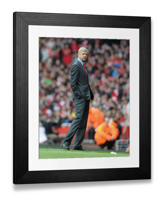 Framed Print : Arsene Wenger Leads Arsenal Against Manchester United, Premier League 2012-13