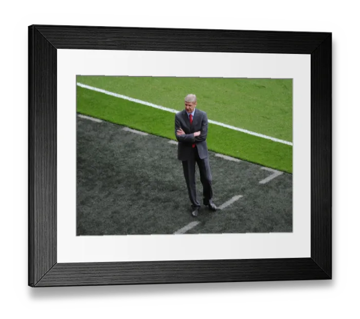Framed Print : Arsene Wenger Leads Arsenal Against Manchester United, Premier League 2012-13