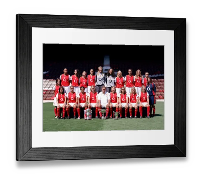 Framed Print : Arsenal Ladies Team Groups: Unity in Football