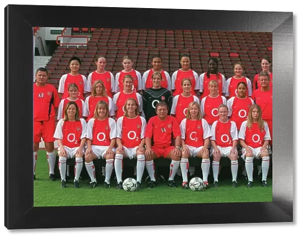 Arsenal Ladies. Arsenal Ladies Team Photo-call. Arsenal Stadium, Highbury, London, 7  /  8  /  2002
