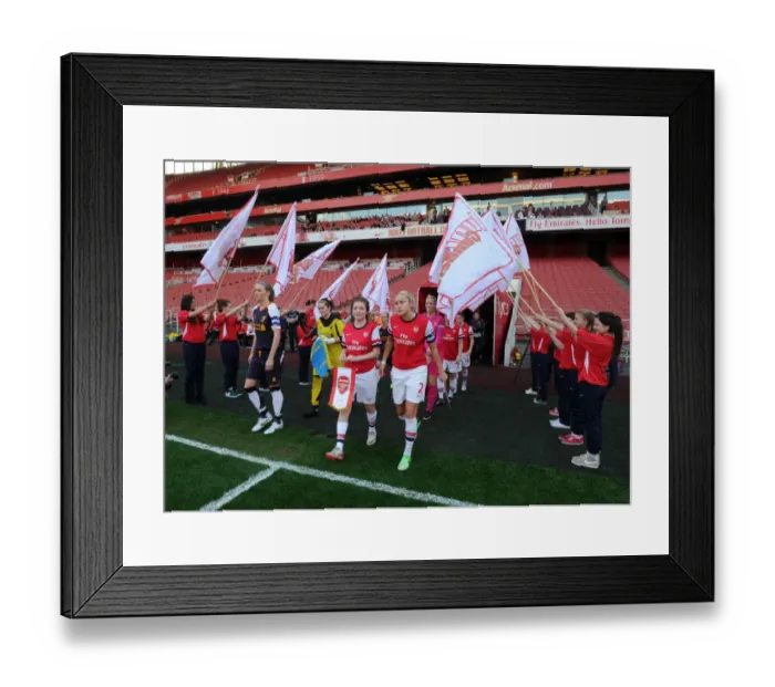 Framed Print : Guard of Honour. Arsenal Ladies 0: 4 Liverpool LFC. Womens Super League. Emirates Stadium, 7  /  5  /  13