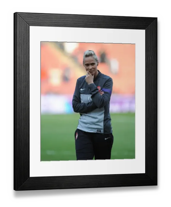 Framed Print : Shelley Kerr, Arsenal Ladies FC Manager: FA WSL Match Against Liverpool Ladies FC