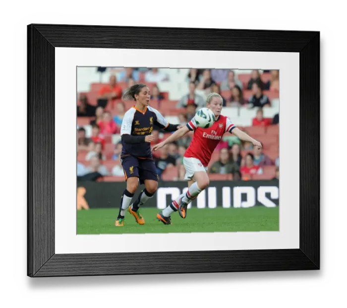 Framed Print : Clash of Titans: Kim Little vs. Fara Williams - Arsenal Ladies FC vs. Liverpool Ladies FC, FA WSL