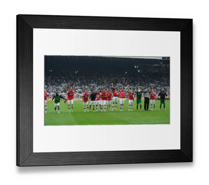 Framed Print : Arsenal Celebrate Victory Over Newcastle United in Premier League Showdown (2012-13)