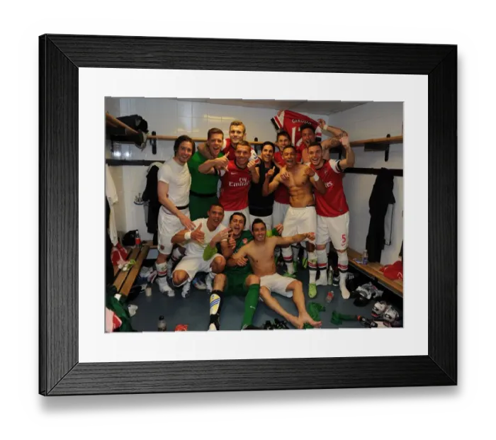 Framed Print : Arsenal's Euphoric Changing Room Celebration: Newcastle United vs Arsenal, Premier League 2012-13 Framed Print : Arsenal's Euphoric Changing Room Celebration: Newcastle United vs Arsenal, Premier League 2012-13