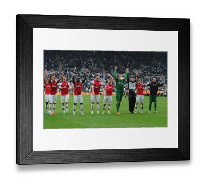 Framed Print : Arsenal Celebrate Win Against Newcastle United in Premier League (2012-13)