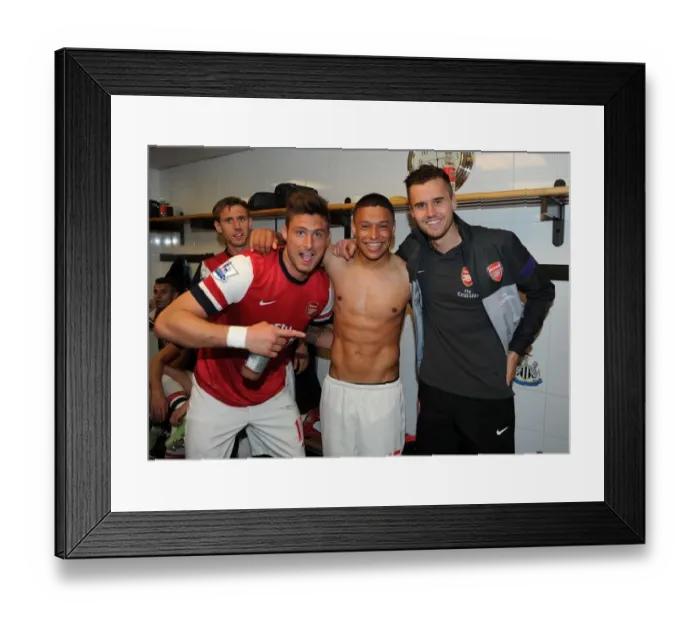 Framed Print : Celebrating Victory: Giroud, Oxlade-Chamberlain, Jenkinson (Newcastle v Arsenal, 2013) Framed Print : Celebrating Victory: Giroud, Oxlade-Chamberlain, Jenkinson (Newcastle v Arsenal, 2013)