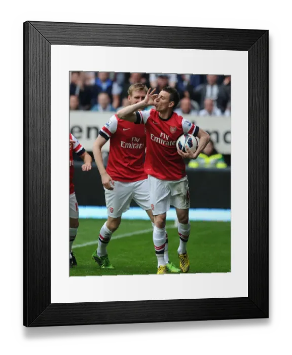 Framed Print : Laurent Koscielny's Last-Minute Goal: Arsenal Secure Dramatic Victory over Newcastle United, Premier League 2012-13