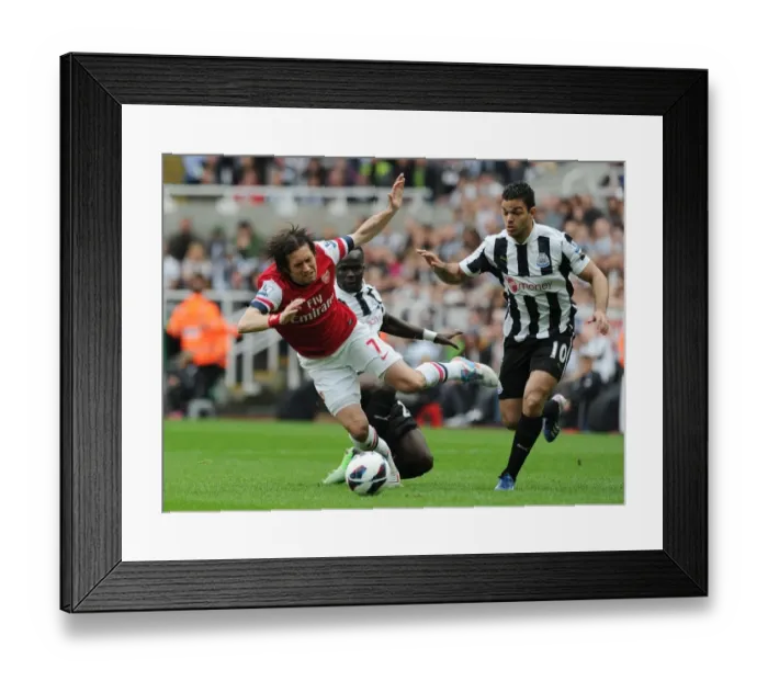 Framed Print : Clash at St. James Park: Rosicky vs. Tiote