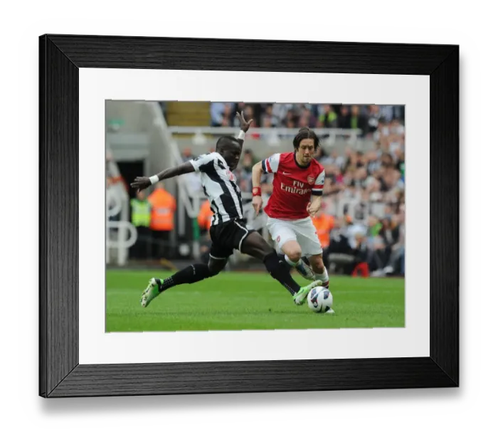 Framed Print : Rosicky vs. Tiote: A Battle for Ball Possession - Newcastle United vs. Arsenal (2013) Framed Print : Rosicky vs. Tiote: A Battle for Ball Possession - Newcastle United vs. Arsenal (2013)