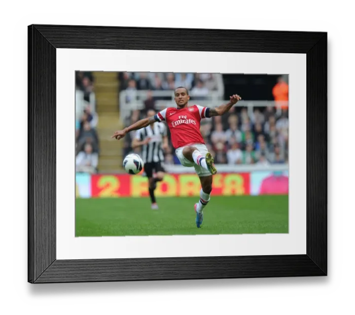 Framed Print : Theo Walcott in Action: Newcastle United vs. Arsenal, Premier League 2012-13