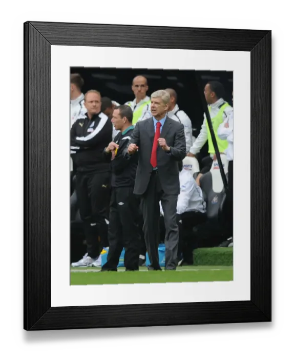 Framed Print : Arsene Wenger Celebrates Arsenal's Premier League Victory Over Newcastle United (2012-13) Framed Print : Arsene Wenger Celebrates Arsenal's Premier League Victory Over Newcastle United (2012-13)