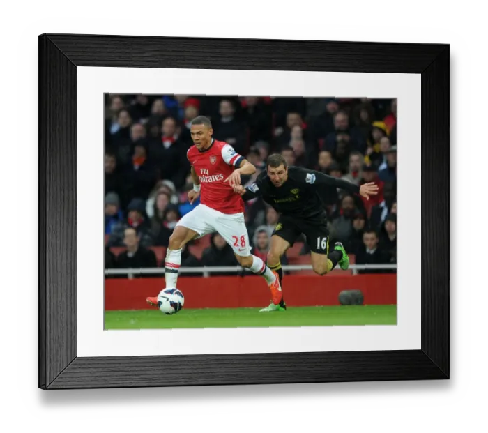 Framed Print : Arsenal Thrashes Wigan Athletic 4-1: Kieran Gibbs Shines Framed Print : Arsenal Thrashes Wigan Athletic 4-1: Kieran Gibbs Shines