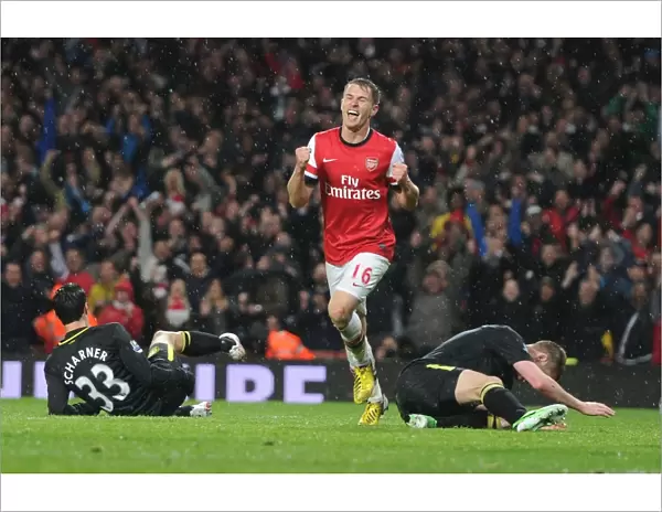 Arsenal's Aaron Ramsey Scores Fourth Goal vs. Wigan Athletic (2012-13)