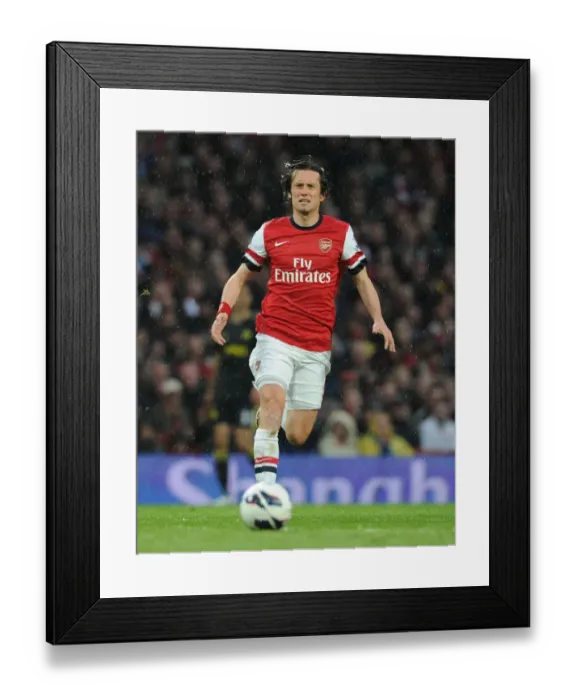 Framed Print : Arsenal's Rosicky in Action: Arsenal vs Wigan Athletic, Premier League 2012-13