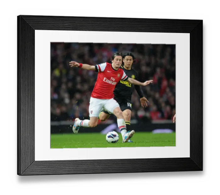 Framed Print : Arsenal's Rosicky Scores in 4-1 Victory over Wigan Athletic, Barclays Premier League, Emirates Stadium (2013) Framed Print : Arsenal's Rosicky Scores in 4-1 Victory over Wigan Athletic, Barclays Premier League, Emirates Stadium (2013)