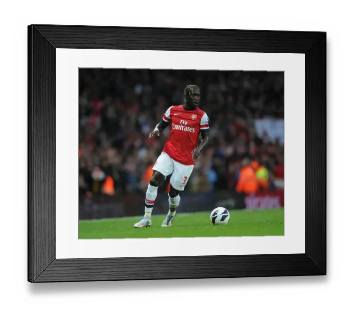 Framed Print : Arsenal's Victory: Bacary Sagna Scores in Arsenal's 4-1 Win Over Wigan Athletic (Premier League, Emirates Stadium, 14 / 5 / 13)