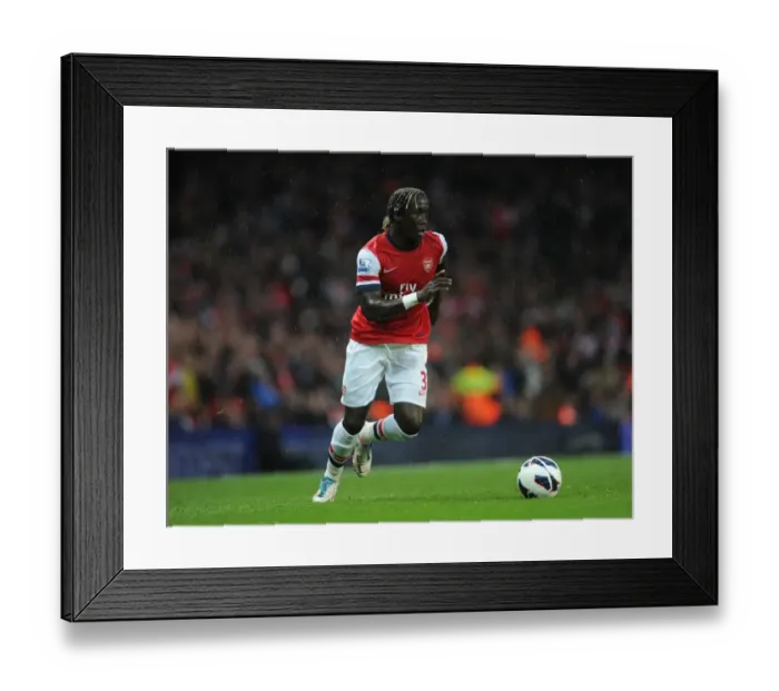 Framed Print : Bacary Sagna (Arsenal). Arsenal 4: 1 Wigan Athletic. Barclays Premier League. Emirates Stadium