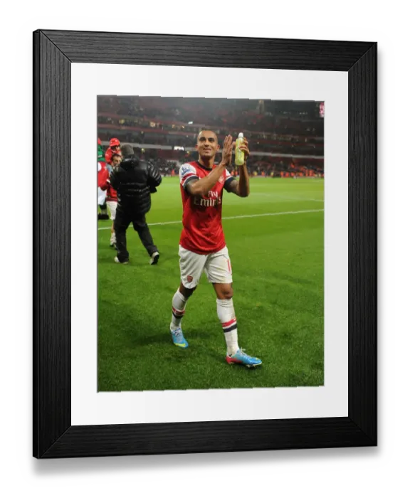 Framed Print : Theo Walcott (Arsenal) during the lap of appreciation at the end of the match. Arsenal 4