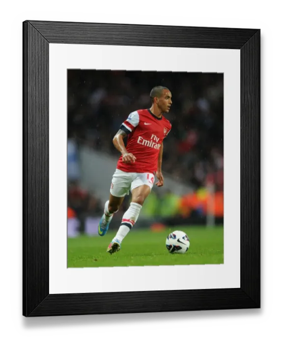 Framed Print : Arsenal's Theo Walcott Scores in 4-1 Victory over Wigan Athletic (Premier League, 2013)