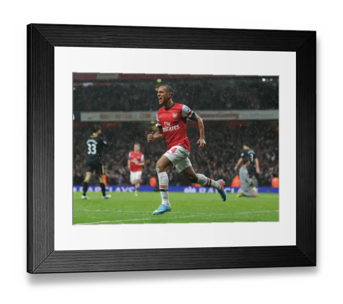 Framed Print : Theo Walcott's Double: Arsenal's Thrilling Victory Over Wigan Athletic (2012-13)