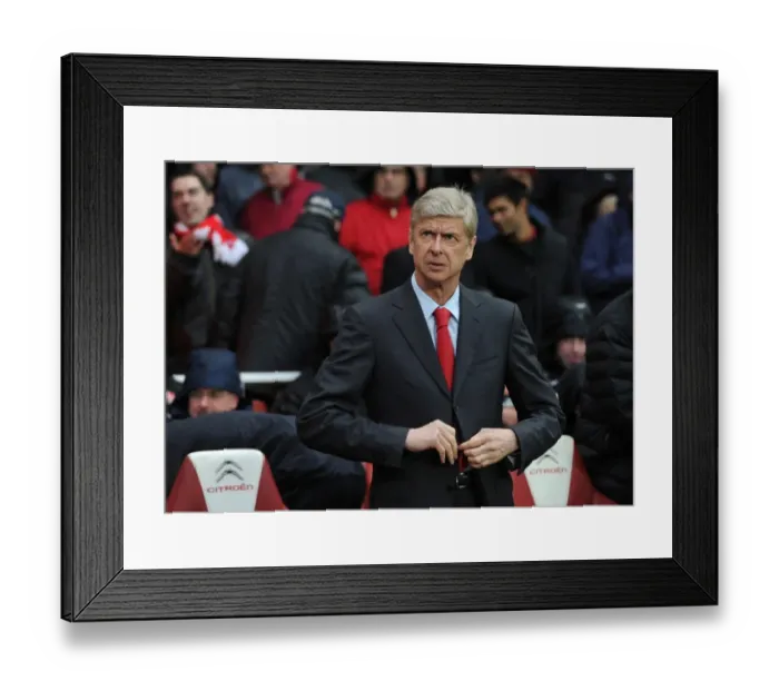 Framed Print : Arsene Wenger Leads Arsenal to 4:1 Victory over Wigan Athletic in Premier League at Emirates Stadium (14 / 5 / 13)