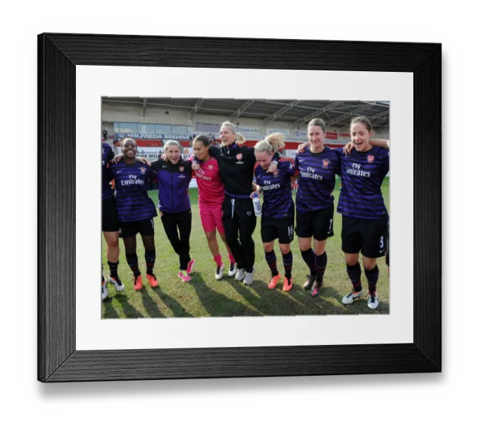 Framed Print : Arsenal Ladies Celebrate FA Cup Final Victory over Bristol Academy
