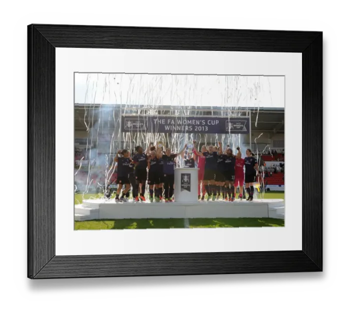 Framed Print : Arsenal Ladies Celebrate FA Women's Cup Victory (2013): Arsenal Ladies 1-0 Bristol Academy Framed Print : Arsenal Ladies Celebrate FA Women's Cup Victory (2013): Arsenal Ladies 1-0 Bristol Academy
