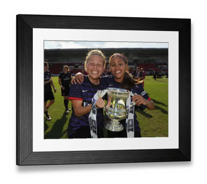 Framed Print : Arsenal Ladies Celebrate FA Cup Victory: Gilly Flaherty and Alex Scott with the Trophy Framed Print : Arsenal Ladies Celebrate FA Cup Victory: Gilly Flaherty and Alex Scott with the Trophy