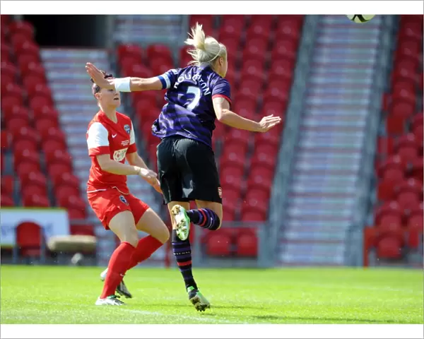 Steph Houghton scores Arsenals 1st goal. Arsenal Ladies 3: 0 Bristol Academy. Womens FA Cup Final