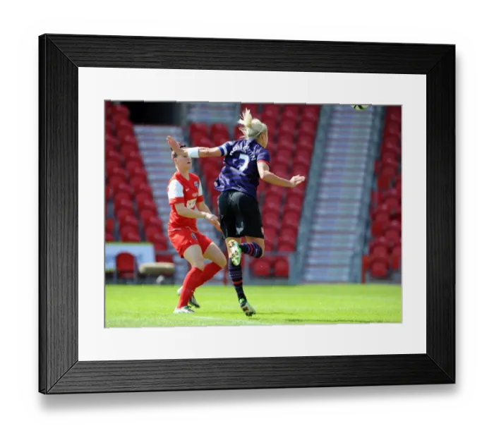 Framed Print : Steph Houghton scores Arsenals 1st goal. Arsenal Ladies 3: 0 Bristol Academy. Womens FA Cup Final Framed Print : Steph Houghton scores Arsenals 1st goal. Arsenal Ladies 3: 0 Bristol Academy. Womens FA Cup Final