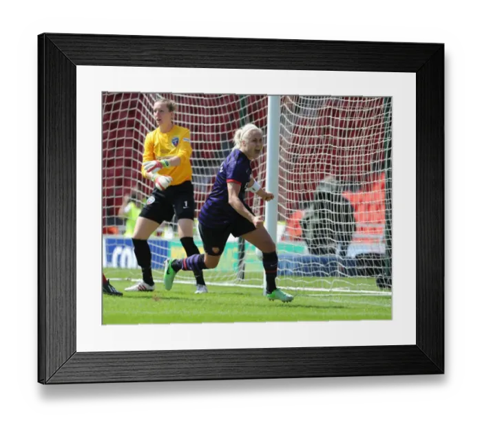 Framed Print : Arsenal's Steph Houghton Scores in FA Women's Cup Final Victory over Bristol Academy